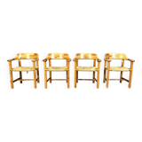 Rainer Daumiller pine wood dining chairs for Hirtshals Savvaerk - set of 4 - 1970s