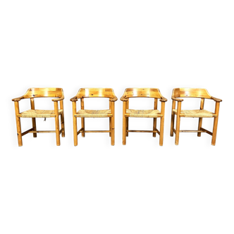 Chaises à manger en bois de pin Rainer Daumiller pour Hirtshals Savvaerk - lot de 4 - 1970