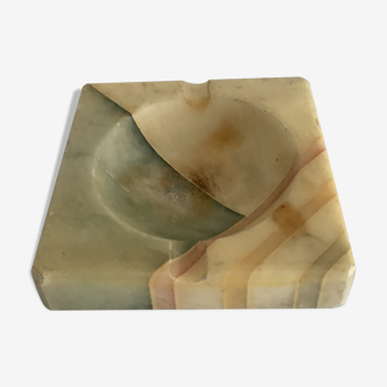 Vintage square ashtray alabaster tricolore