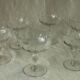 Antique faceted glass champagne coupes