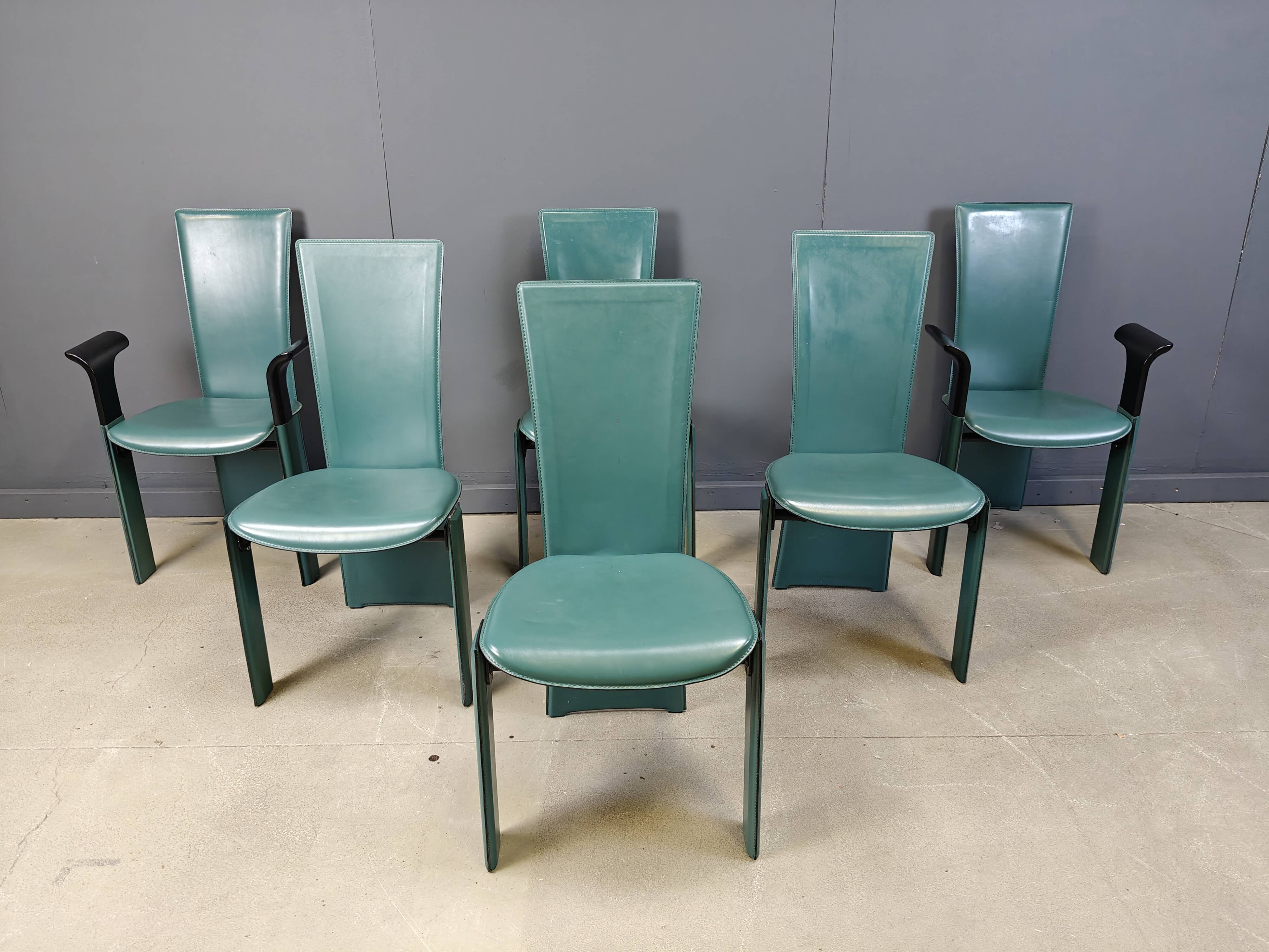 Vintage dining chairs by Pietro costantini, 1980s, set of 6