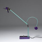 Vintage blue and turquoise lamp