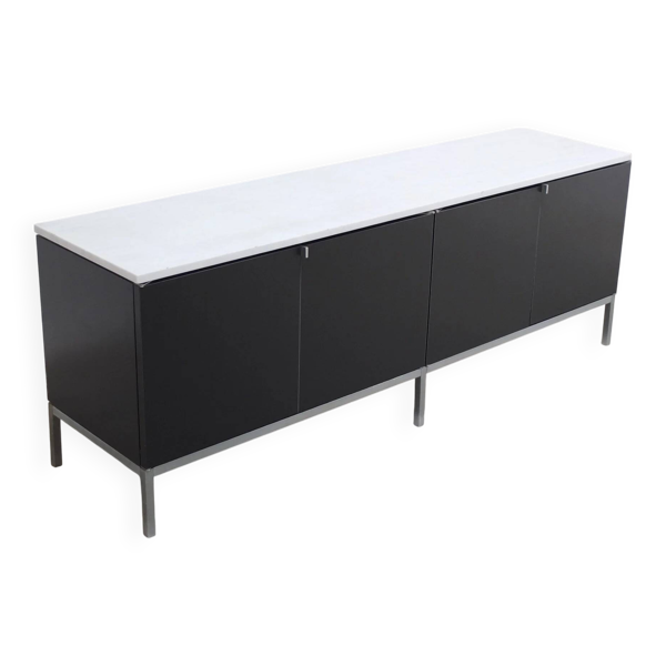 Enfilade noir et marbre par Florence Knoll pour Knoll, 1961