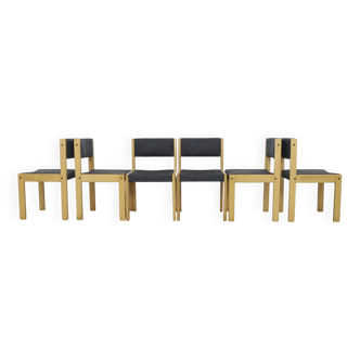 6x Chaise de salle à manger par Cees Braakman pour Pastoe, années 1970, NEUF, rembourrée