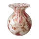 Vase made of glass paste of red beige and brown color