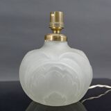 Small Art Deco pressed-molded glass lamp, France, circa 1925