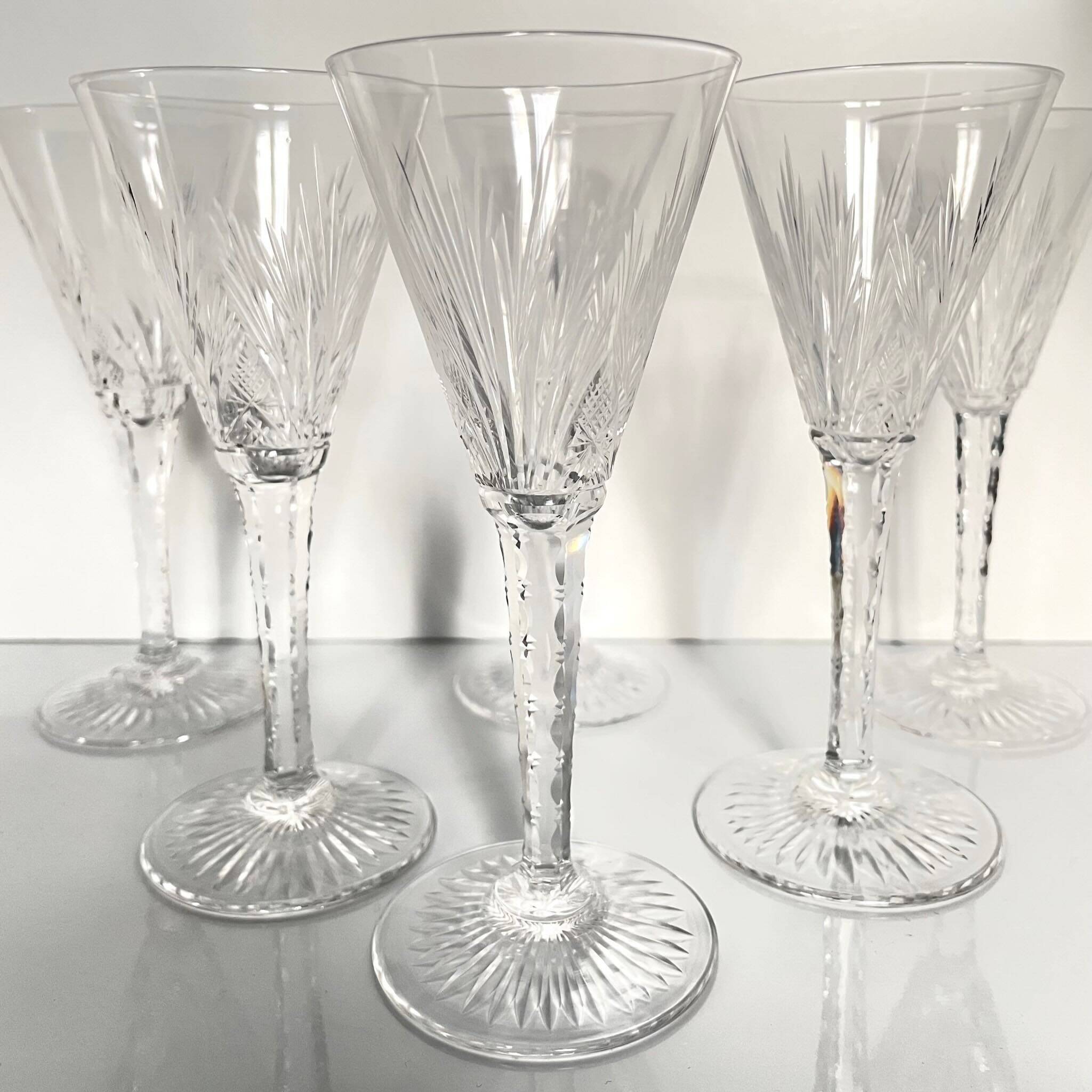 6 Saint-Louis Crystal Glasses - Nelly Model