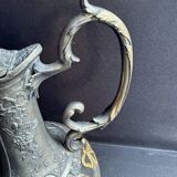 Glass or gold crystal ewer – Gallia Métal Alfénide for Christofle