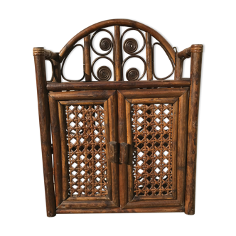 Vintage rattan cabinet