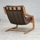 1970s, Swedish design by Åke Fribytter, armchair, leather, bentwood.