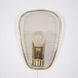 Style perforated brass wall light