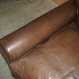Large leather loveseat Terence Conran Chelsea