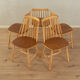 Chaises à broche dans le style d'Ilmari Tapiovaara, années 1960, ensemble de 5