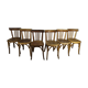 Suite of 6 wooden barhel barel bistro chair