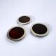 Faux tortoise shell Dior style bottle coasters, set of 3, Italy, 1970s