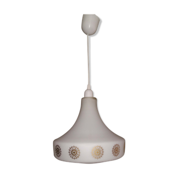 Suspension vintage en opaline blanc
