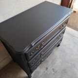 Vintage black chest of drawers