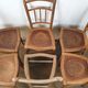 Lot of six chairs Luterma 1900 seat crafted