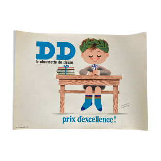 Poster dd lithographic sock 58 x 38 " price s"excellence"