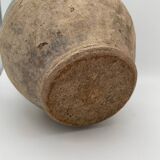 Ancien pot à confit en terre vernissé vert France XIX eme