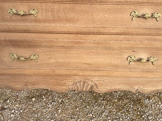 Louis XV style oak chest of drawers