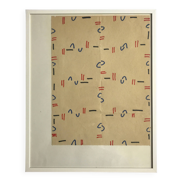 Elie dayan, untitled (abstract composition 2). felt pen on paper.