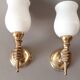 Pair of bronze and gilded brass sconces by John Devoluy 1950.