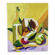 Modern still life, oil on canvas, fruit