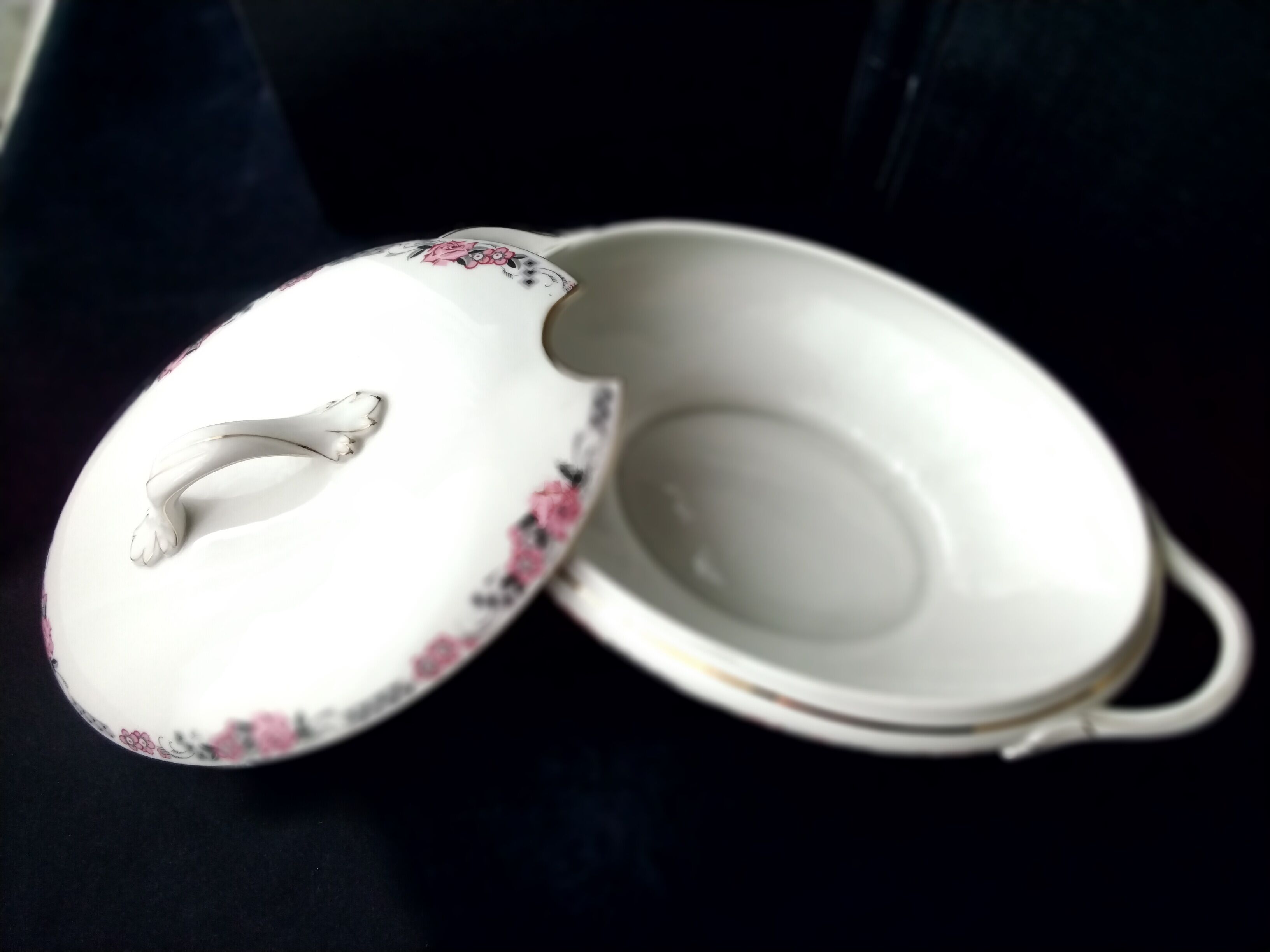 Antique Art Deco porcelain tureen
