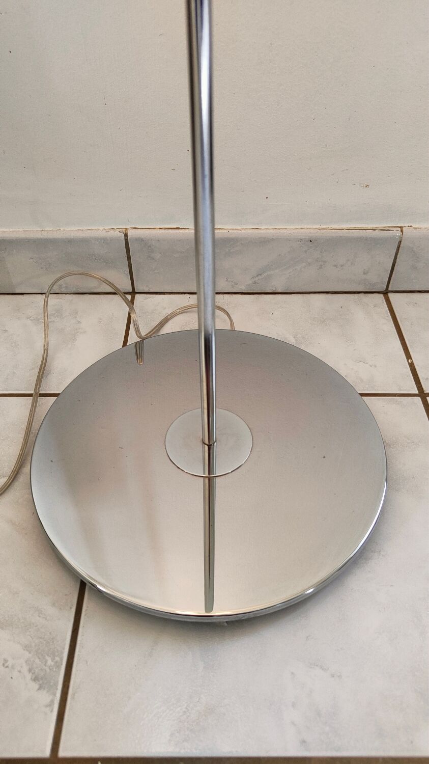 Floor lamp 1990 vintage Italy opaline zebra