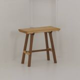 Contemporary handcrafted stool / end table in solid oak and ash wood