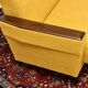Scandinavian style yellow boucle folding sofa, 1960s