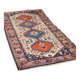 Ancient Asian wool rug, finely knotted, handmade 72 x 33 in.