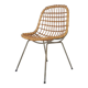 Vintage rattan and metal dining chair