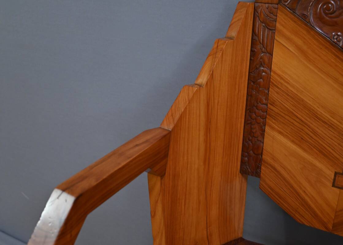 Set of 6 Rosewood Armchairs, Art Deco – 1910