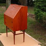 Secretaire with a key from the 1960s / 70s, Denmark, teak wood