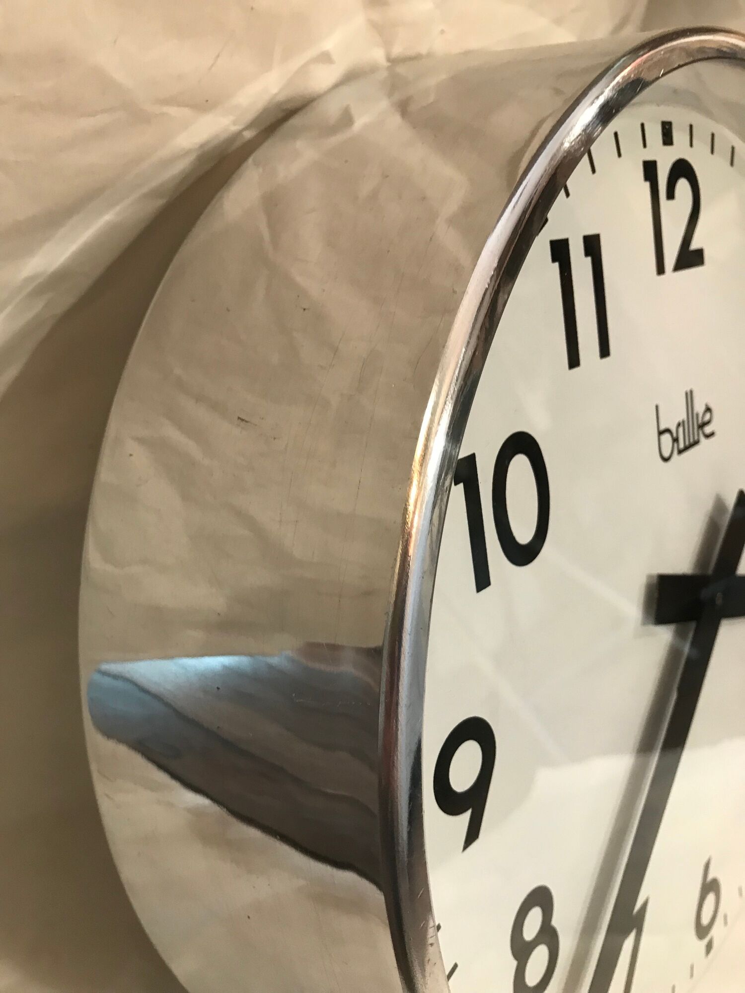 Brillie industrial clock 30 cm works vintage
