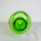 Vintage green bubble glass vase