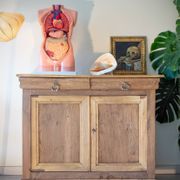 Buffet parisien ancien, Chêne clair brut