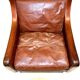 Scandinavian leather armchair, Denmark, 1960