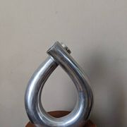 Contemporary minimalist design cast aluminum soliflore vase in silver