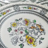 Six English porcelain dessert plates WOOD & SONS Dorset service