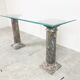 Vintage marble column console table Italy, 1960s