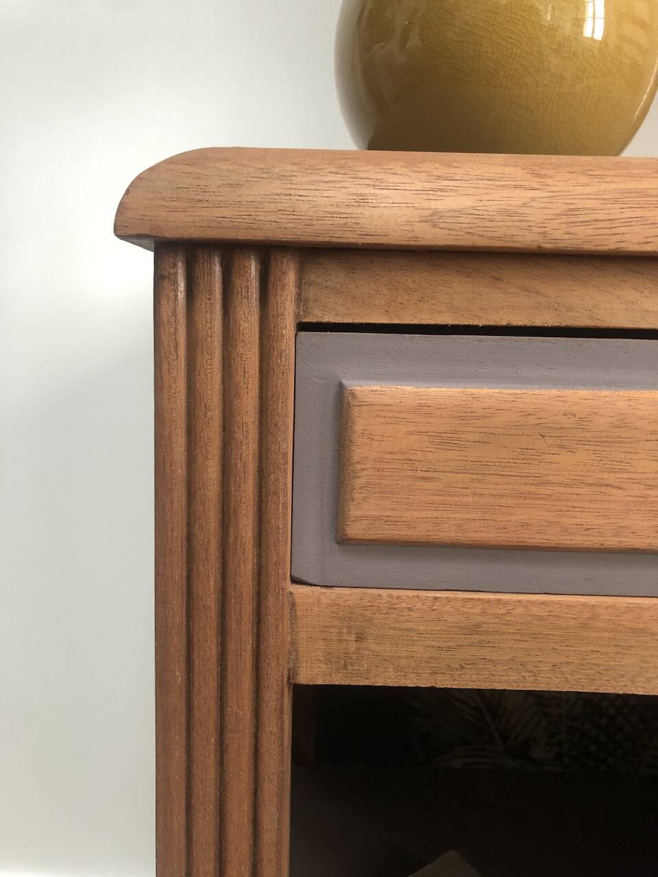 Adorable wooden bedside table