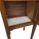 Antique French Oak Bedside Table With Marble Top, early 1900s