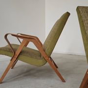 Pair of armchairs restored by Frantisek Jirak for Tatra Nabytok 1960