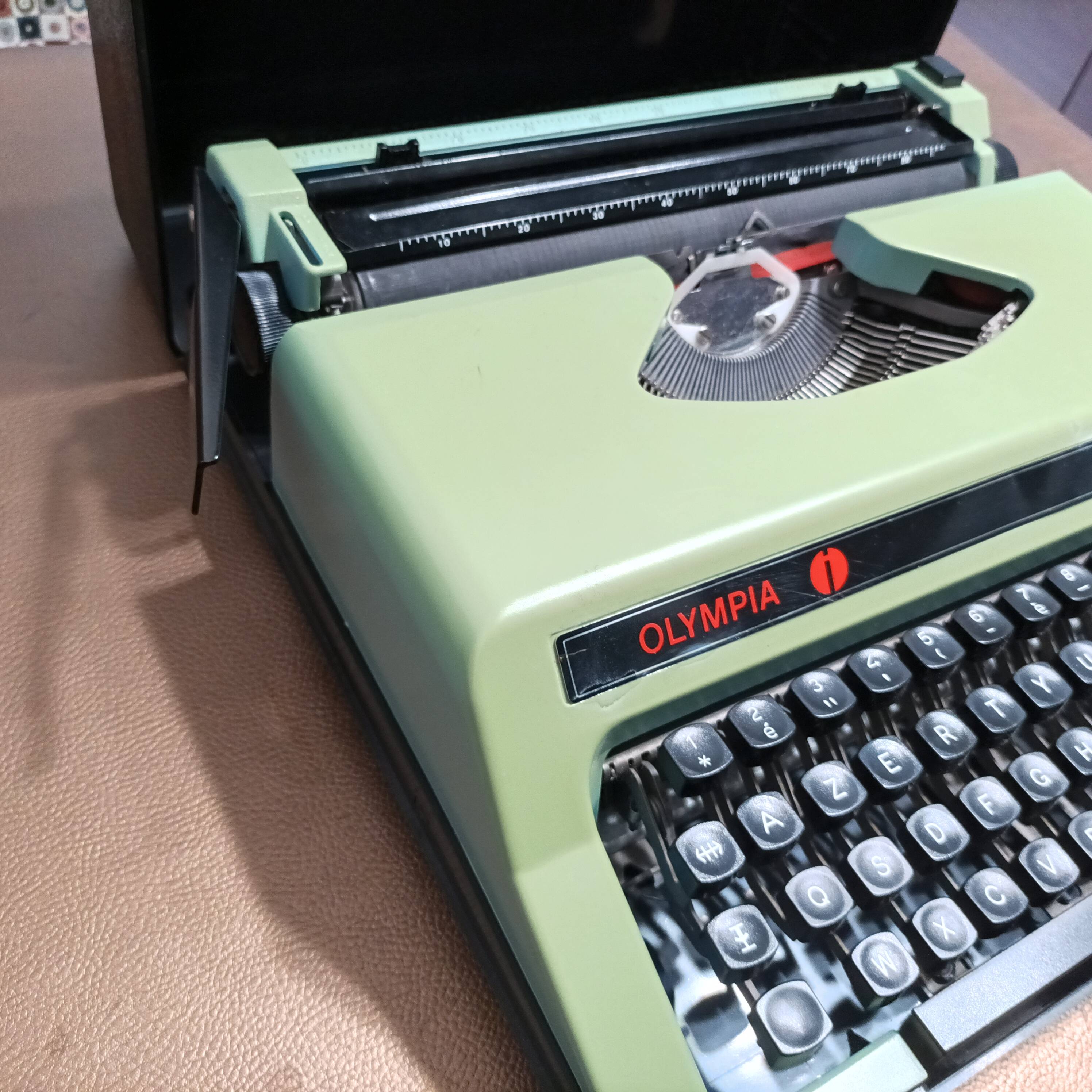 Olympia Standard Green/Blue Typewriter