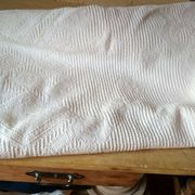 Dessus de lit en coton blanc  tissé , lit 1 place