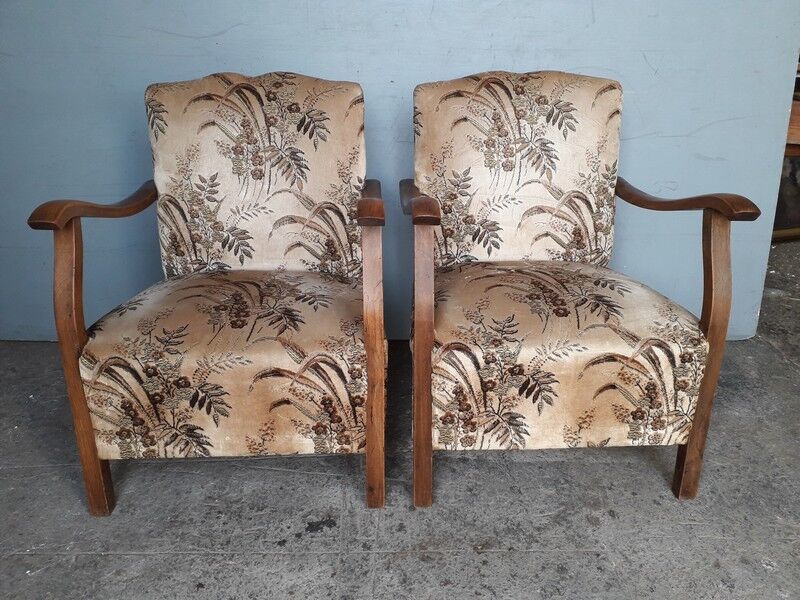 Pair of armchairs toads ep art deco 1930/40