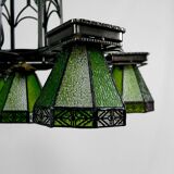 Important wrought iron chandelier, Art Deco Gothic, France, Circa 1920